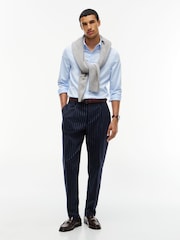 Tommy Hilfiger Blue Flex Slim Fiit Dobby Shirt - Image 4 of 5