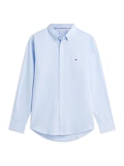 Tommy Hilfiger Blue Flex Slim Fiit Dobby Shirt - Image 5 of 5
