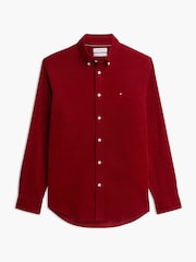 Tommy Hilfiger Red Regular Fit Fine Corduroy Shirt - Image 5 of 6