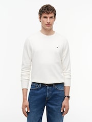 Tommy Hilfiger Cream Crew Neck Jumper With Cashmere - Image 1 of 6