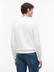 Tommy Hilfiger Cream Crew Neck Jumper With Cashmere - Image 2 of 6