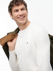 Tommy Hilfiger Cream Crew Neck Jumper With Cashmere - Image 4 of 6