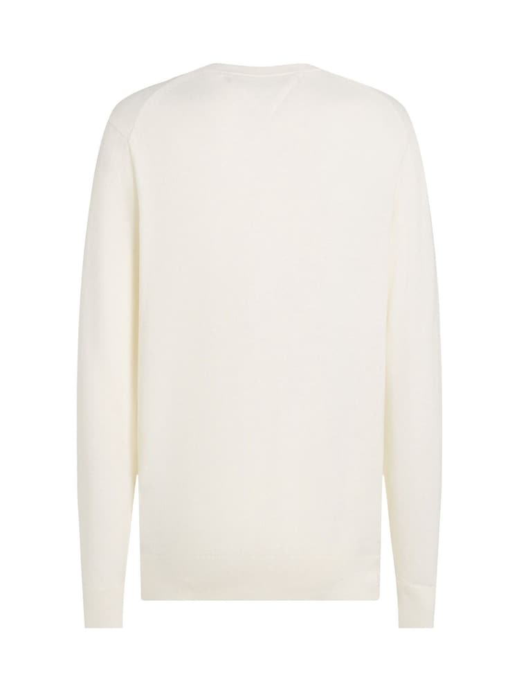 Tommy Hilfiger Cream Crew Neck Jumper With Cashmere - Image 6 of 6