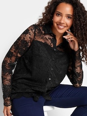 M&Co Black Lace Shirt - Image 3 of 4