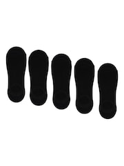 Jeff Banks Black Super Low Cut Shoe Liners Socks 5 Pack - Image 3 of 6