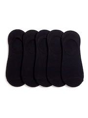 Jeff Banks Black Super Low Cut Shoe Liners Socks 5 Pack - Image 4 of 6
