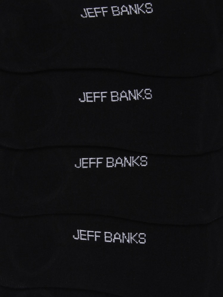 Jeff Banks Black Super Low Cut Shoe Liners Socks 5 Pack - Image 6 of 6