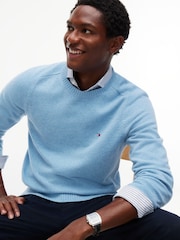 Sky Blue - Джемпер из овечьей шерсти с круглым вырезом Tommy Hilfiger - Изображение 4 5