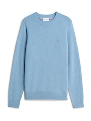 Sky Blue - Джемпер из овечьей шерсти с круглым вырезом Tommy Hilfiger - Изображение 5 5