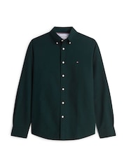 Tommy Hilfiger Green Regular Fit Button Down Oxford Shirt - Image 5 of 5