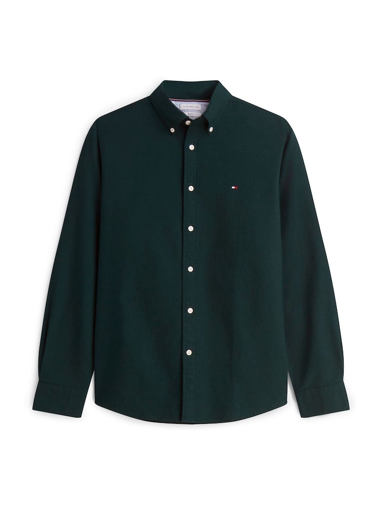 Tommy Hilfiger Green Regular Fit Button Down Oxford Shirt - Image 5 of 5