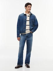 Tommy Hilfiger White Waffle Knit Relaxed Rugby Jumper - Image 4 of 5