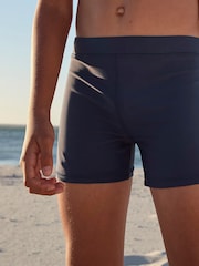 Navy Blue Shorter Length Stretch Swim Shorts (3-16yrs) - Image 4 of 4