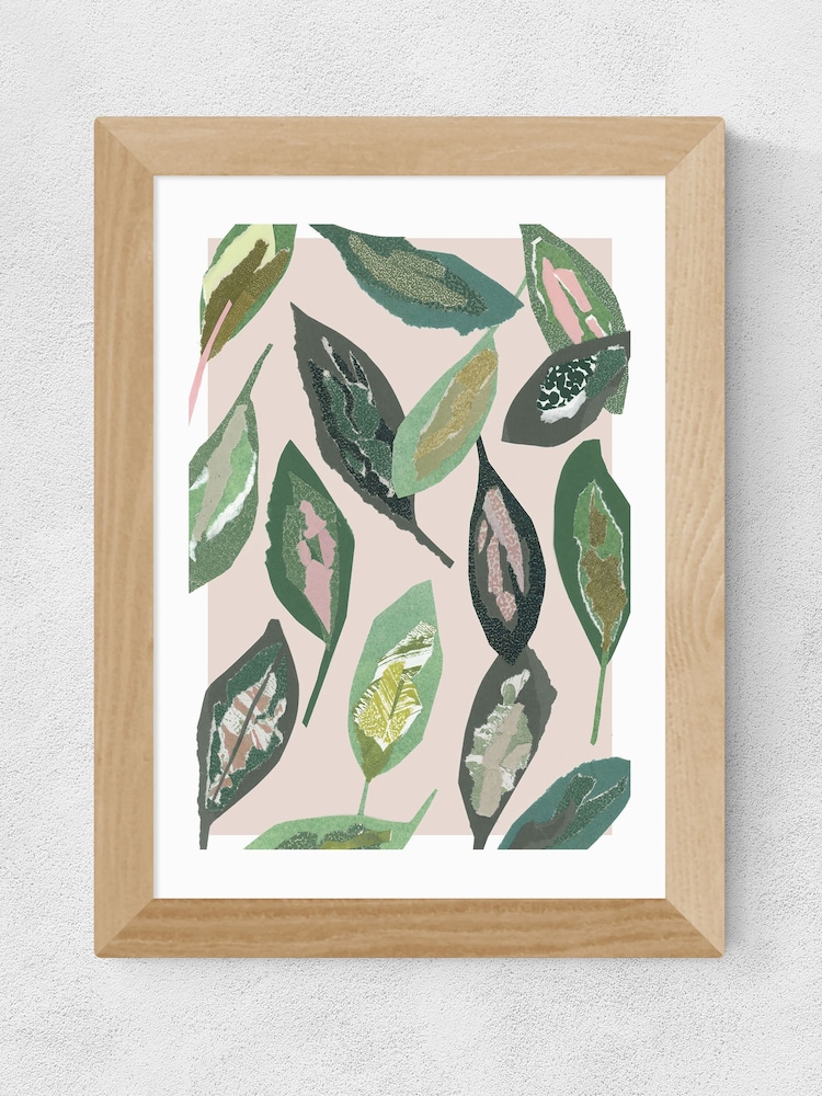 East End Prints Green Muted Collage Foliage Leaves by Katy Welsh - Image 3 of 3
