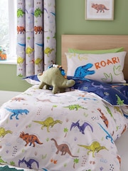 Catherine Lansfield Natural Prehistoric Dinosaurs Reversible Duvet Cover Set - Image 1 of 4