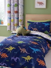 Catherine Lansfield Natural Prehistoric Dinosaurs Reversible Duvet Cover Set - Image 2 of 4