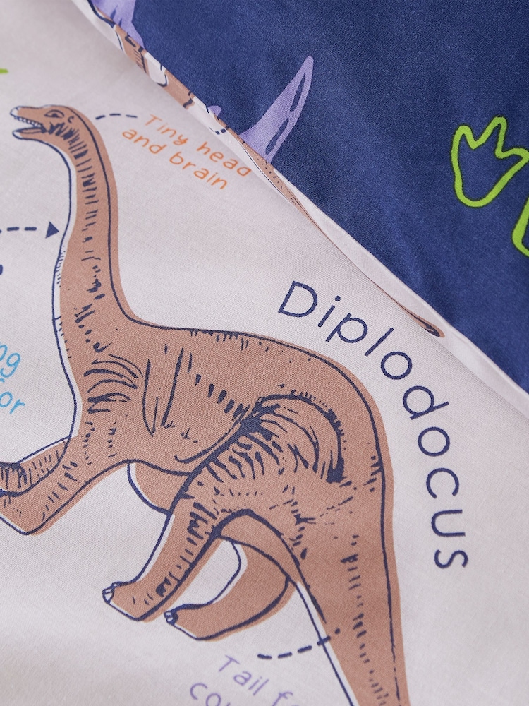Catherine Lansfield Natural Prehistoric Dinosaurs Reversible Duvet Cover Set - Image 4 of 4