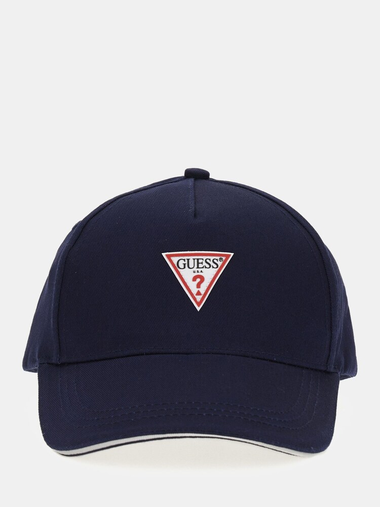 Guess Blue Triangle Patch Baseball 100% Cotton Cap - Image 1 of 1