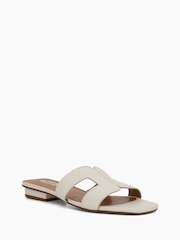 Dune London White Standard Fit Loupe Smart Slider Sandals - Image 4 of 6