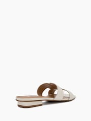 Dune London White Standard Fit Loupe Smart Slider Sandals - Image 5 of 6