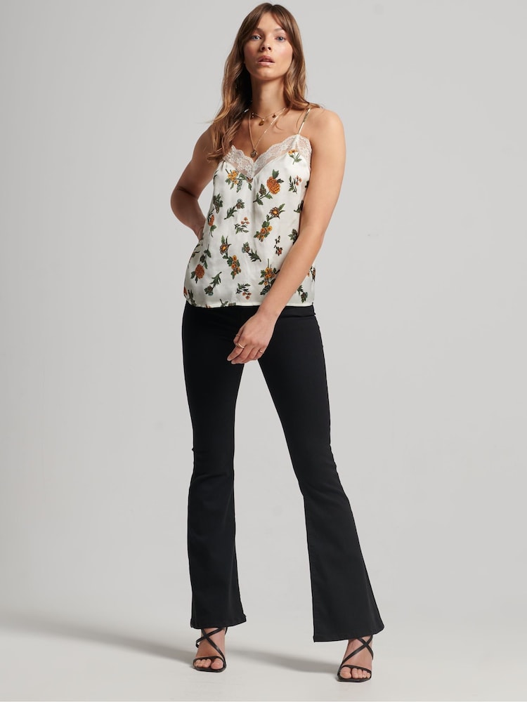 Superdry White Satin Cami Top - Image 2 of 5