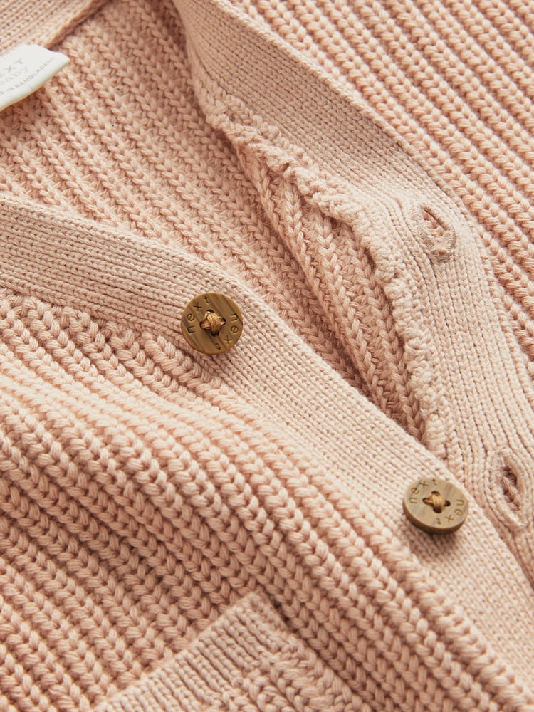 Pink Baby Knitted Cardigan (0-18mths) - Image 3 of 3 Pink Baby Knitted Cardigan (0-18mths) - Image 3 of 3