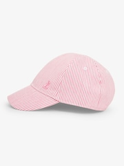 JoJo Maman Bébé Pink Striped Cap - Image 2 of 3