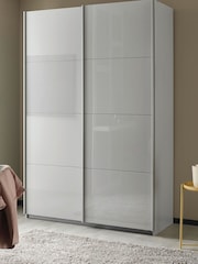 Rauch Grey 1.3m Sliding Courtney Glass Semi Fitted Wardrobe - Image 1 of 4
