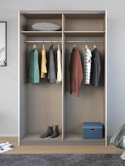 Rauch Grey 1.3m Sliding Courtney Glass Semi Fitted Wardrobe - Image 2 of 4