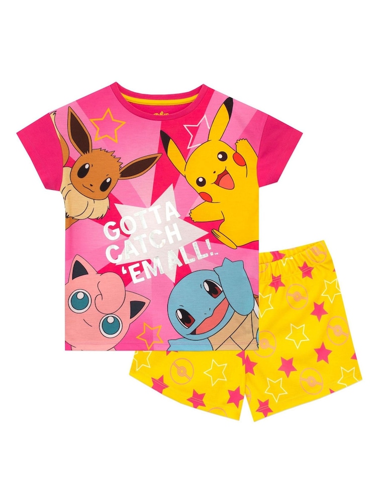 Character Yellow Pokemon Short Pyjamas - Image 1 of 9
