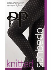 Pretty Polly 2 Pack Small Diamond Flower Black Tights - Image 3 of 5
