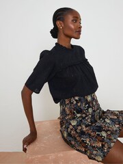 Bluza kovinske barve Fatface Maggie - Slika 3 iz 6