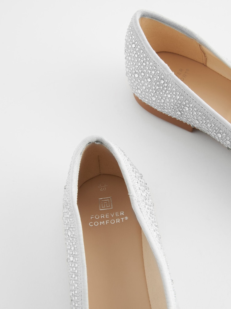 Silver Standard/Wide Fit Forever Comfort® Ballerinas Shoes - Image 6 of 8