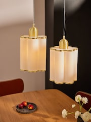 MADE.COM Brass Single Pendant Stella Light - Image 1 of 3