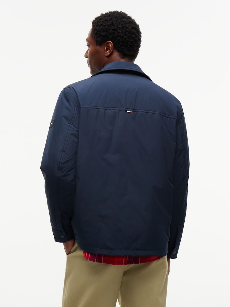 Tommy Hilfiger Blue Packable Lightweight Shirt Jacket - Image 2 of 5 Tommy Hilfiger Blue Packable Lightweight Shirt Jacket - Image 2 of 5
