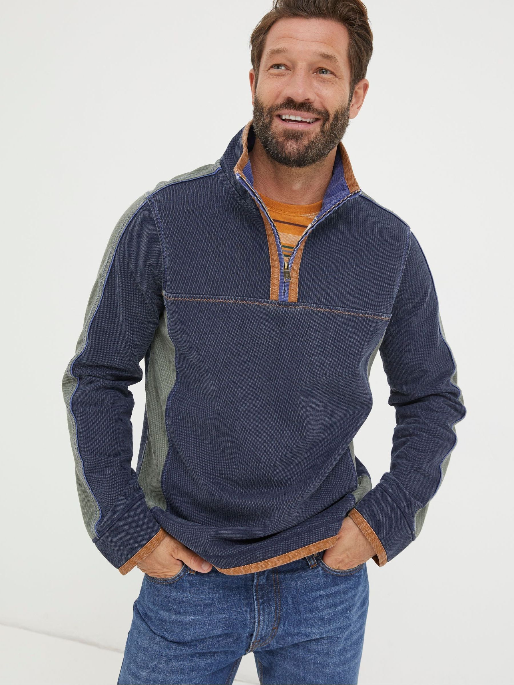 Buy FatFace Airlie Ink Blue Panel Sweatshirt from Next Germany