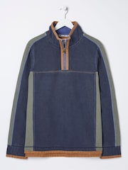 FatFace Airlie Ink Blue Panel Sweatshirt - Image 5 of 5