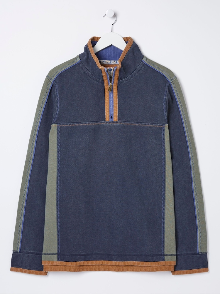 FatFace Airlie Ink Blue Panel Sweatshirt - Image 5 of 5
