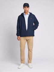 U.S. Polo Assn. Blue Zip Through Mens Hooded Coat - Image 3 of 11
