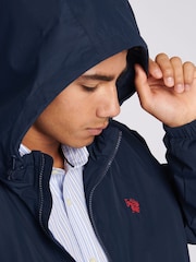 U.S. Polo Assn. Blue Zip Through Mens Hooded Coat - Image 5 of 11