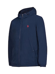 U.S. Polo Assn. Blue Zip Through Mens Hooded Coat - Image 9 of 11