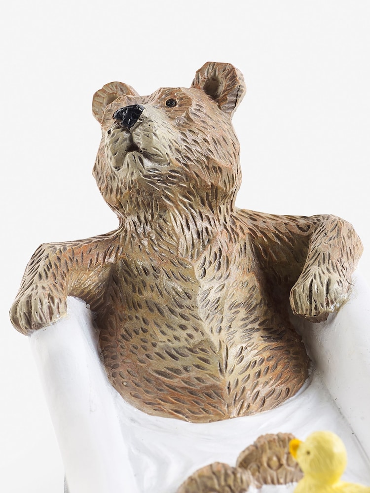 Natural Bertie Bear in Bath Ornament - Image 2 of 3