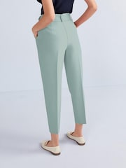 Grey Smart Belted Taper Leg Trousers - Image 2 of 2