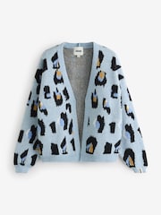 Eleanor Bowmer Blue Knitted Wool Cardigan - Image 7 of 7