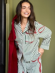 Jim Jam the Label Green Stripe Bow Pyjama Set - Image 4 of 6