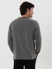 Saltwell Cotton Sleeved Grandad Collar Top - Imaginea 2 din 5