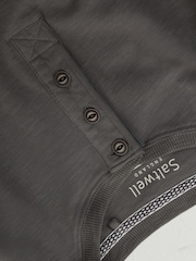 Saltwell Cotton Sleeved Grandad Collar Top - Imaginea 5 din 5