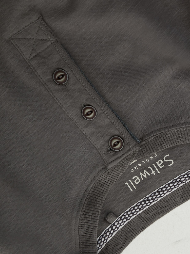 Saltwell Cotton Sleeved Grandad Collar Top - Imaginea 5 din 5