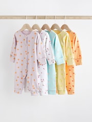 Več - Fruit potisk; vzorec dojenček brez stopal Sleepsuits 5 komplet (0mths-2yrs) - Slika 1 iz 7