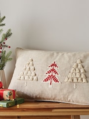 Catherine Lansfield Natural Tufted Christmas Tree Cushion - Image 1 of 3